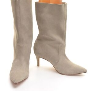 Banana Republic Taupe Suede Heeled Boots